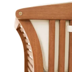 Stamford Eucalyptus Wood Outdoor Bench With Cushions - Natural - Alaterre Furniture -Crosley shop GUEST 2a9027cf 0bcd 4e76 8b3c bedab64a0962