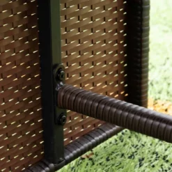 9pc Wicker Outdoor Dining Set With Cushion - Dark Brown/Beige - GODEER -Crosley shop GUEST 2ae0c1bd 20c5 4cdb 86a6 18179e81c9b5