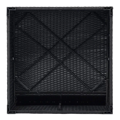 5pc Wicker Patio Conversation Set With Cushions - Black/Beige - GODEER 13 5pc Wicker Patio Conversation Set With Cushions - Black/Beige - GODEER - Image 13