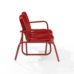 Ridgeland Outdoor Metal Loveseat Glider - Red - Crosley -Crosley shop GUEST 2d661e37 190d 4a82 bf28 3519a7021bea