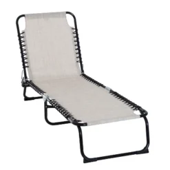 Outsunny Outdoor Folding Chaise Lounge Chair Portable Lightweight Reclining Garden Sun Lounger With 4-Position Adjustable Backrest For Patio, Deck, And Poolside -Crosley shop GUEST 2f2225ce 6435 4456 ae1b db2b45196751