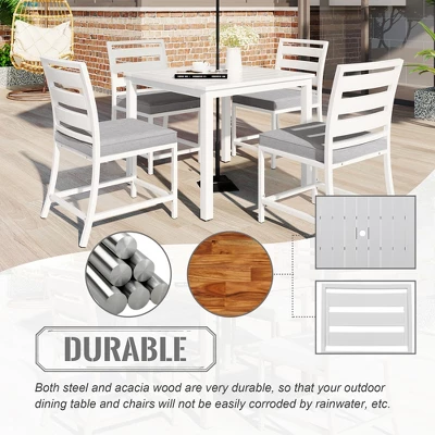 Outdoor Four-Seat Dining Set For Patios, Balconies And Lawns - ModernLuxe 9 Outdoor Four-Seat Dining Set For Patios, Balconies And Lawns - ModernLuxe - Image 9