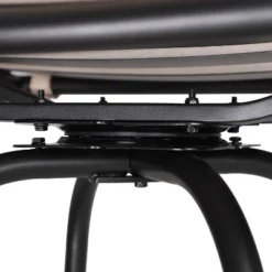 5pc Outdoor Set With Swivel Stools With Cushions & Square Metal Table - Beige - Captiva Designs -Crosley shop GUEST 317f7c78 3f7a 46a7 a7a2 17a7026a95b3