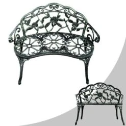 Costway Patio Garden Bench Chair Style Porch Cast Aluminum Outdoor Rose Antique Green 17 Costway Patio Garden Bench Chair Style Porch Cast Aluminum Outdoor Rose Antique Green -Crosley shop GUEST 31be08da 0536 486c b267 d602920b9460