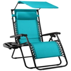 Best Choice Products Folding Zero Gravity Recliner Patio Lounge Chair W/ Canopy Shade, Headrest, Tray -Crosley shop GUEST 328a29b0 70ef 45bb b718 1474b2573742