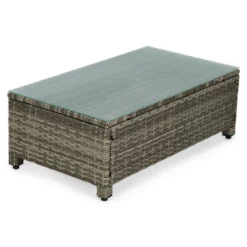 4pc Wicker Patio Sectional Seating Set - Blue - EDYO LIVING -Crosley shop GUEST 335d6fb7 af66 48e6 acdf 384541c1425e