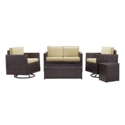 Palm Harbor 5pc Outdoor Wicker Conversation Set - Sand - Crosley 6 Palm Harbor 5pc Outdoor Wicker Conversation Set - Sand - Crosley -Crosley shop GUEST 33605535 45dc 43d4 8a08 21faeca37253