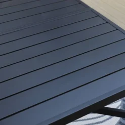 Captiva Designs 9pc Outdoor Dining Rectangle Steel Table And Thick Cushion Fixed Wicker Chairs -Crosley shop GUEST 337c833c 73bd 4ca5 9fb2 cc66509cd07c