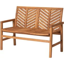 Slatted Chevron Acacia Wood Patio Loveseat – Saracina Home -Crosley shop GUEST 33873c7b bfaa 4d03 aac2 a9add91abdf4