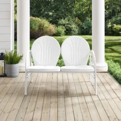 Griffith Outdoor Loveseat - White - Crosley -Crosley shop GUEST 33a24bbf 02e2 4456 b358 fef55e2846f1