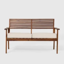 Saracina Home Mid-Century Modern Slatted Acacia Outdoor Bench -Crosley shop GUEST 357cd598 0985 4ecf 9acd e431a2949b76