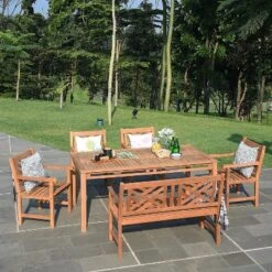 Cambridge Casual Isla Teak Patio Garden Bench -Crosley shop GUEST 358cf41b 3a31 42a2 a802 3479dbda3d66