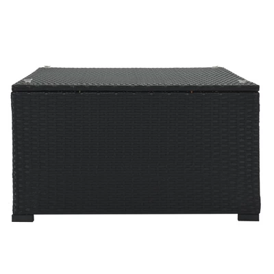 9pc Wicker Patio Sectional Seating Set With Cushions - Black/Beige - GODEER 15 9pc Wicker Patio Sectional Seating Set With Cushions - Black/Beige - GODEER - Image 15