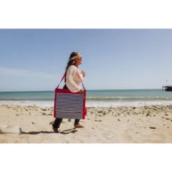 Picnic Time Beachcomber Portable Beach Chair & Tote - Blue Pinstripe -Crosley shop GUEST 366fcd63 153b 426c b389 cab7c67b4553