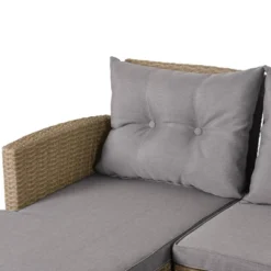4pc Wicker Patio Conversation Set With Cushions - Beige/Brown - GODEER -Crosley shop GUEST 36af892c a979 48fb 9db0 253c79c3edf3