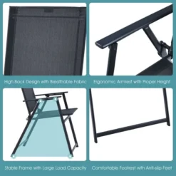 Costway 5 PCS Patio Dining Furniture Set Armchairs Folding Table No Assembly -Crosley shop GUEST 38685585 ff59 4bc3 8eb3 ea9aac4312f4