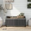 Maksville Outdoor Aluminum Storage Bench - MiBasics