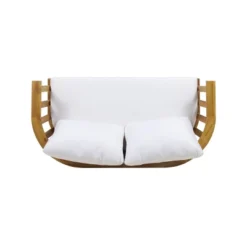 Solano Outdoor Wooden Loveseat With Cushions - White/Teak - Christopher Knight Home 11 Solano Outdoor Wooden Loveseat With Cushions - White/Teak - Christopher Knight Home -Crosley shop GUEST 39d1fde2 d384 4f2e bc05 9b89b0680275