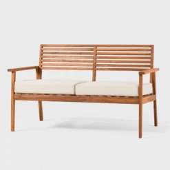 Saracina Home Mid-Century Modern Slatted Acacia Outdoor Bench -Crosley shop GUEST 3cae66e5 3d94 49b5 a793 35599570fee6