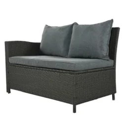 6pc Outdoor Set With Loveseats, Sofa, Chair, Bench & Coffee Table - Gray - GODEER -Crosley shop GUEST 3cf23144 a85b 47b1 9639 0cb234a39bf3