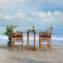 Pate 3pc Bistro Set - Natural/Navy - Safavieh 7 Pate 3pc Bistro Set - Natural/Navy - Safavieh -Crosley shop GUEST 3d66254e 23db 44d4 8509 e3fca5ac464f