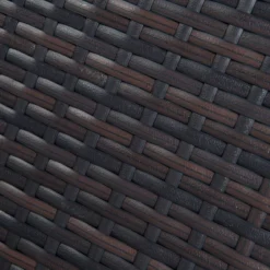 4pc Wicker Patio Sectional Seating Set With Cushions - Brown/Blue - GODEER -Crosley shop GUEST 3d6b9cd9 24b5 484a b2fa 21b01b2bfa14