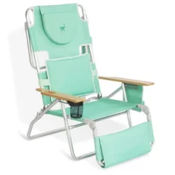 Ostrich Chaise Lounge Folding Sunbathing Poolside Beach Chair With Deluxe Padded 3N1 Outdoor Adjustable Reclining Beach Chair, Teal -Crosley shop GUEST 3eb177ae 4c53 447d b43f 395eb3e66b66