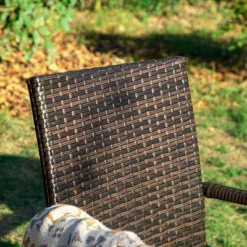 6pc Patio Dining Set With Acacia Wood Table & Bench And 4 PE Rattan Chairs - Captiva Designs -Crosley shop GUEST 3fa47b5f fd2a 4ab4 ad7a f1c80ac062fe