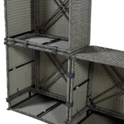 9pc Wicker Patio Conversation Set With Cushions - Blue - GODEER -Crosley shop GUEST 43915ac1 5f03 4807 8565 15f71feccd4f