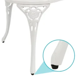 Sunnydaze Decor Sunnydaze 2-Person Classic Rose Design Cast Aluminum Outdoor Garden Bench, White -Crosley shop GUEST 45553ea0 db31 4c0b aa00 d78c7f95b12a