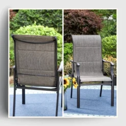 5pc Patio Dining Set With Steel Table With 1.57" Umbrella Hole & Padded Arm Chairs - Captiva Designs 13 5pc Patio Dining Set With Steel Table With 1.57" Umbrella Hole & Padded Arm Chairs - Captiva Designs -Crosley shop GUEST 45f02aa0 4b6c 4e9a b3a8 cbce1466e4fe