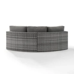 Catalina Wicker Round Sectional Sofa - Gray - Crosley -Crosley shop GUEST 46e933cd ada2 475d 9e48 0faf47d21ab3