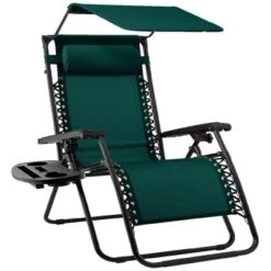 Best Choice Products Folding Zero Gravity Recliner Patio Lounge Chair W/ Canopy Shade, Headrest, Tray -Crosley shop GUEST 47dd1831 2b95 49e0 b0d4 cae3f3c5dd31