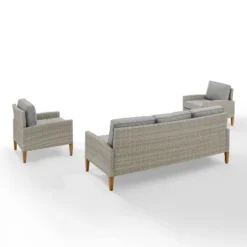 Capella Outdoor Wicker 3 Pc Sofa And Two Chair Set - Gray/Acorn - Crosley 13 Capella Outdoor Wicker 3 Pc Sofa And Two Chair Set - Gray/Acorn - Crosley -Crosley shop GUEST 4a2f5e1a ab50 4329 be12 a30cab5c36cc