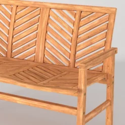 Slatted Chevron Acacia Wood Patio Loveseat – Saracina Home -Crosley shop GUEST 4a574b41 46e1 4ef8 8a5b ab916811f1ac