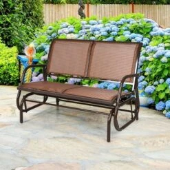 Costway Patio Swing Glider Bench Loveseat Rocking Chair Backyard Poolside -Crosley shop GUEST 4c5e1aa4 e8c0 4c65 87d1 13e2d1b0135c