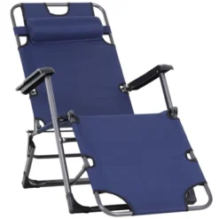 Outsunny 2-in-1 Folding Patio Lounge Chair W/ Pillow, Outdoor Portable Sun Lounger Reclining To 120°/180°, Oxford Fabric 24 Outsunny 2-in-1 Folding Patio Lounge Chair W/ Pillow, Outdoor Portable Sun Lounger Reclining To 120°/180°, Oxford Fabric -Crosley shop GUEST 4c746a11 f680 42fa b93a b5a10623f155