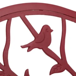 Metal Patio Bench With Steel Frame - Red - Captiva Designs -Crosley shop GUEST 4c88db9e 5b87 4520 835c a201eab378b1