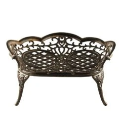 Ornate Traditional Aluminum Patio Bench - Bronze - Oakland Living -Crosley shop GUEST 4d718206 b3ca 4f9b 8f08 7529776873a3