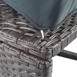 2pc Outdoor Wicker Conversation Sectional Set With Cushions & Half-Moon Side Table For Umbrella - Gray - GODEER -Crosley shop GUEST 4e5ac024 6c92 48b0 b8ea 0f9e3350c0c2