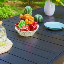 Captiva Designs 9pc Steel Outdoor Patio Dining Set With 360 Swivel Chairs & Rectangle Extendable Table -Crosley shop GUEST 5043598f 1976 4b5b a2c7 957d60bfe088