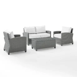 Bradenton 4pc Outdoor Wicker Conversation Set - Crosley -Crosley shop GUEST 50c16eaa a6fe 41ce 81c6 ea254ac6ca3a