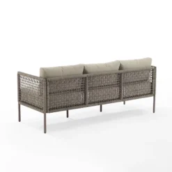 Cali Bay Outdoor Wicker Sofa - Taupe/Light Brown - Crosley -Crosley shop GUEST 515765a1 2a60 49d2 9346 069394c3b420