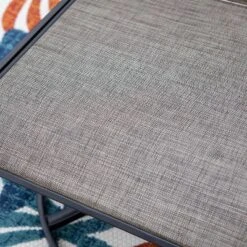 7pc Patio Dining Set With Rectangle Table With 2.6" Umbrella Hole & Metal Sling Arm Chairs - Captiva Designs -Crosley shop GUEST 51841bea b8c5 4add 84f6 790f38b7f05b