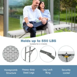 Costway 6 FT Portable Folding Bench Outdoor Picnic Bench 550 Lbs Limited For Dining -Crosley shop GUEST 520cfcd2 9d1d 4995 a1ac 802ef216df1f