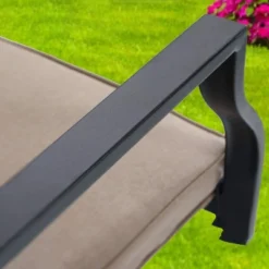 3pc Wrought Iron Patio Dining Set With Square Table With Umbrella Hole & Swivel Chairs - Captiva Designs -Crosley shop GUEST 538f4ebb 27ae 42ea a9bc 280292c4edb6