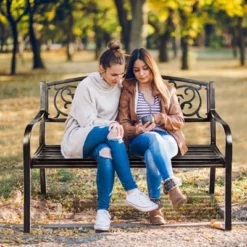 Costway Garden Bench Outdoor Furniture Porch Path Loveseat Chair -Crosley shop GUEST 54243a2b 8aa1 471c 945d 2cf78fa28621