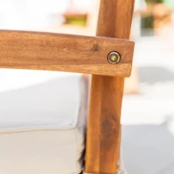 Acacia Wood X-Back Love Seat With Cushions Brown - Saracina Home -Crosley shop GUEST 55ed72cc a28a 447d 9d4f 8282777f0da0