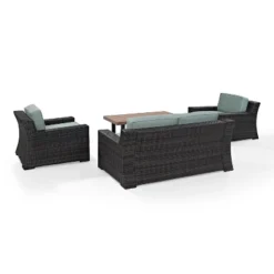 Beaufort 4pc Outdoor Wicker Seating Set - Mist - Crosley -Crosley shop GUEST 57b6b7a5 9acb 4ddd a446 63593ca1faf1