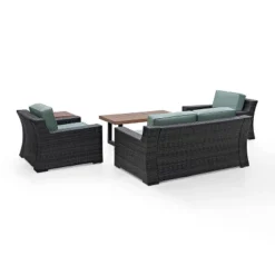 Beaufort 5pc Outdoor Wicker Conversation Set - Mist - Crosley -Crosley shop GUEST 57d8fefa 13b0 4653 b289 2dd8855b6ede